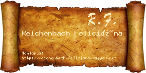 Reichenbach Feliciána névjegykártya
